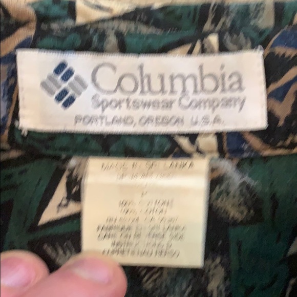 Vintage Columbia Fishing Print Button Down - Picture 2 of 3